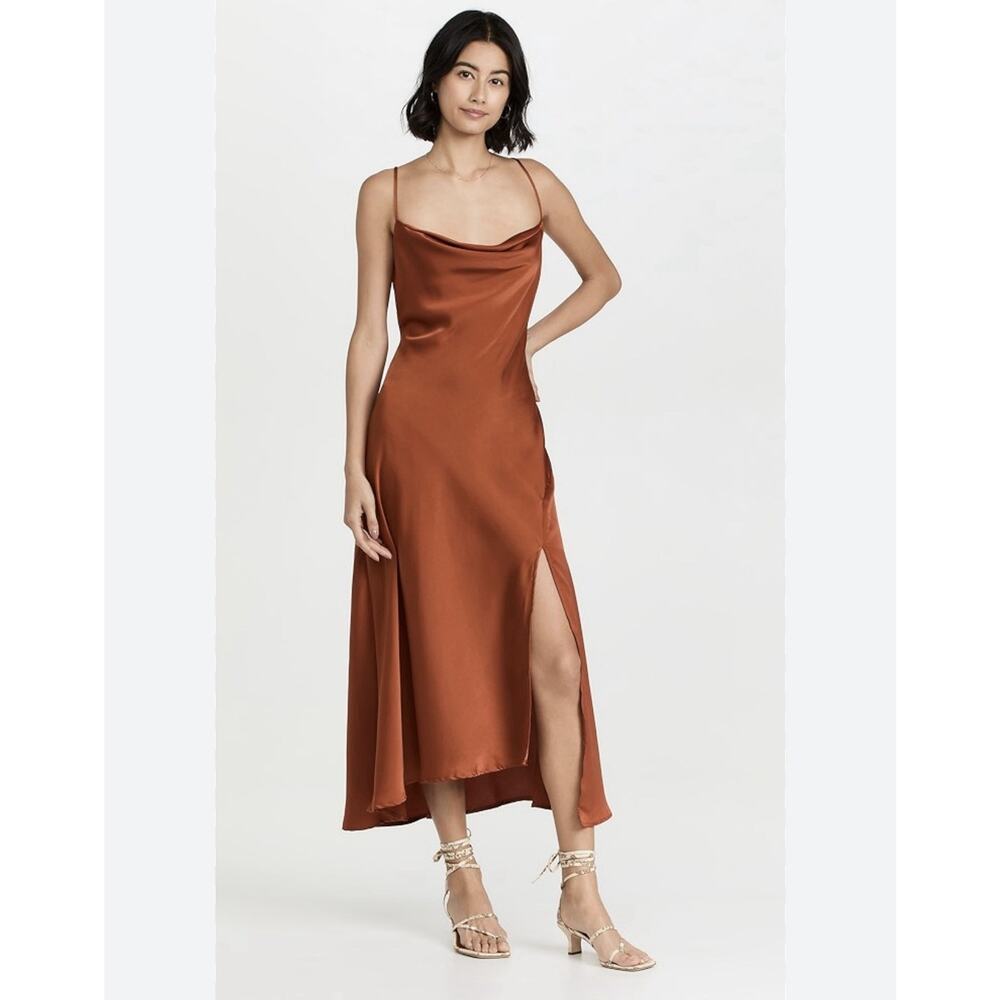 ASTR the Label Gaia Dress Rust Medium EEUC$94 Orange Red